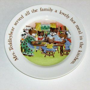 Aynsley Teddly Bears 7" Child's Plate 1983 Vintage Children's Dishes
